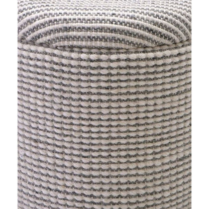 Handwoven Kratus Hammered Metal Storage Ottoman