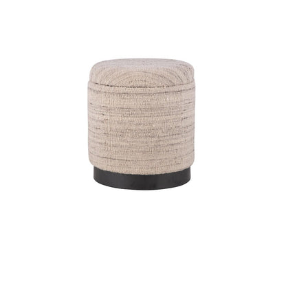 Handwoven Triton Matte Black Base Storage Ottoman