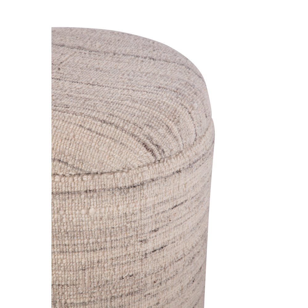Handwoven Triton Matte Black Base Storage Ottoman