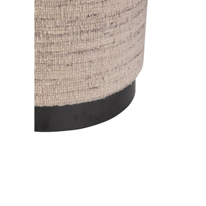 Handwoven Triton Matte Black Base Storage Ottoman