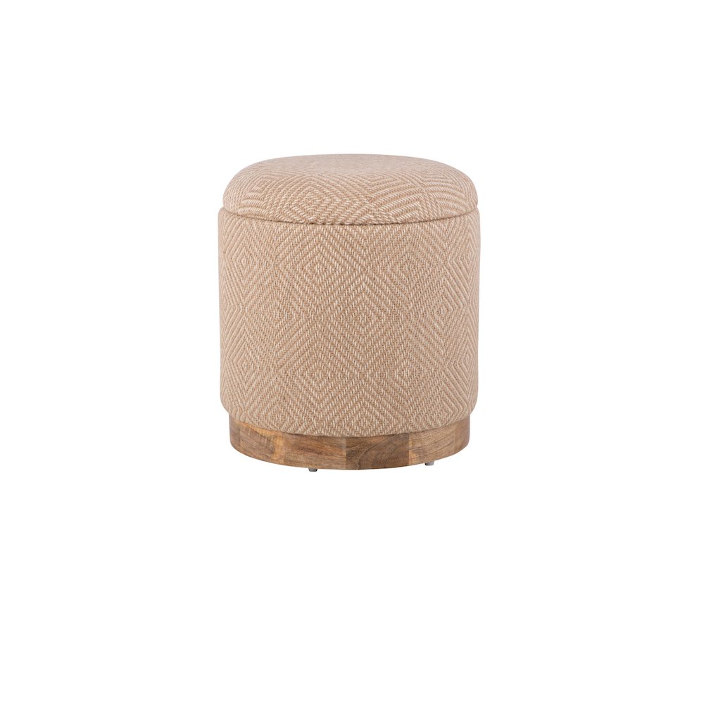 Handwoven Hesperus Diamond Juste Storage Ottoman
