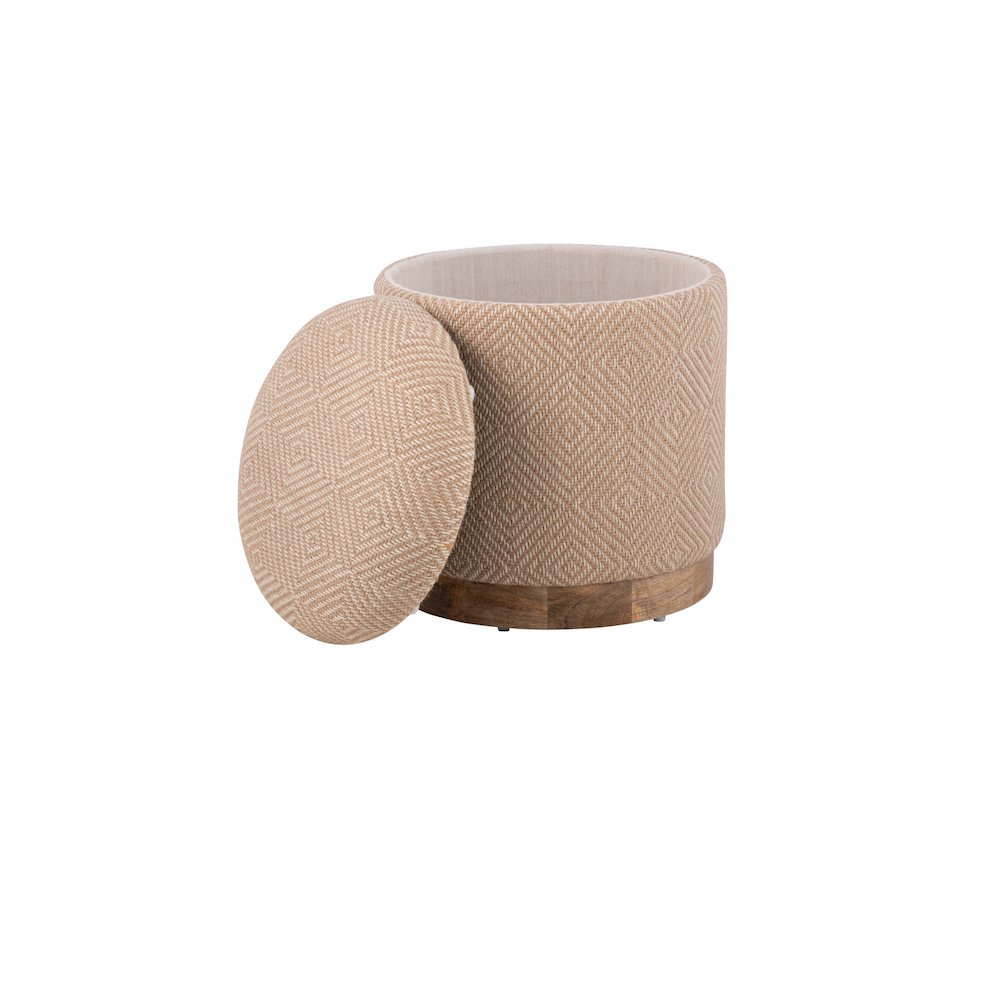 Handwoven Hesperus Diamond Juste Storage Ottoman