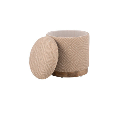 Handwoven Hesperus Diamond Juste Storage Ottoman