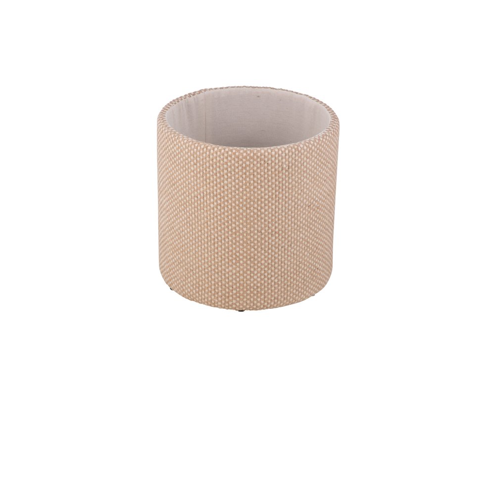 Handwoven Zeus Jute Check Wood Top Storage Ottoman