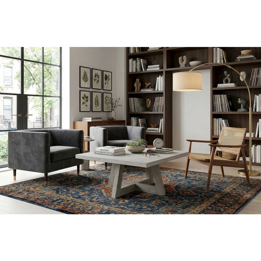 Largo Grey Rectangular Coffee Table With Concrete Top