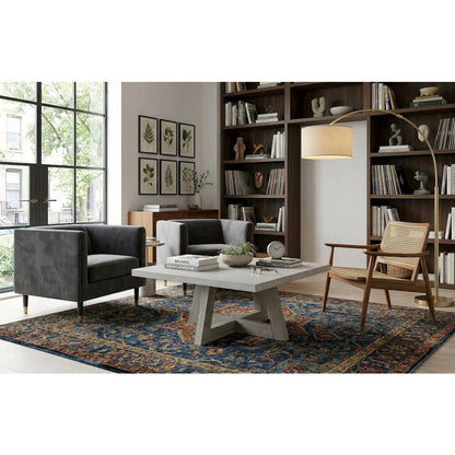 Largo Grey Rectangular Coffee Table With Concrete Top