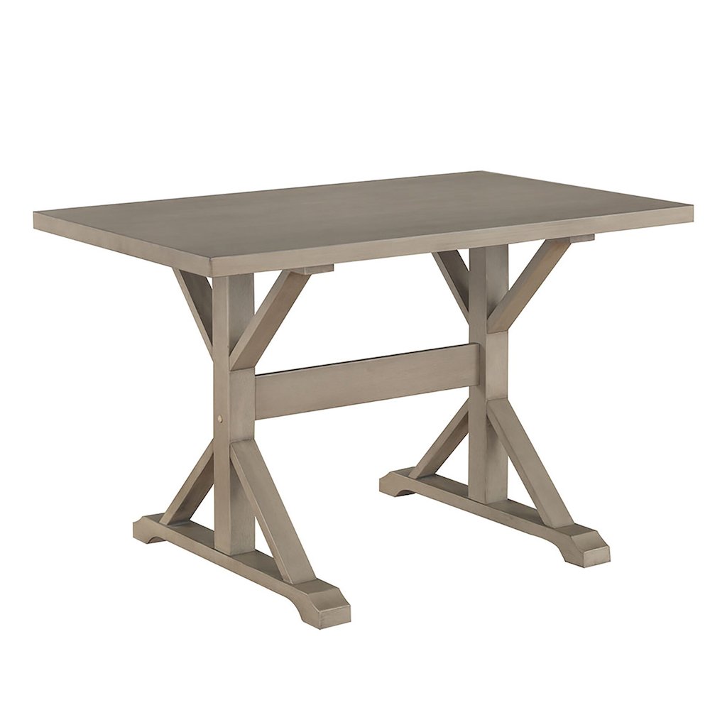 Florence Trestle Table and 4 Romero Parson Upholstered Chairs