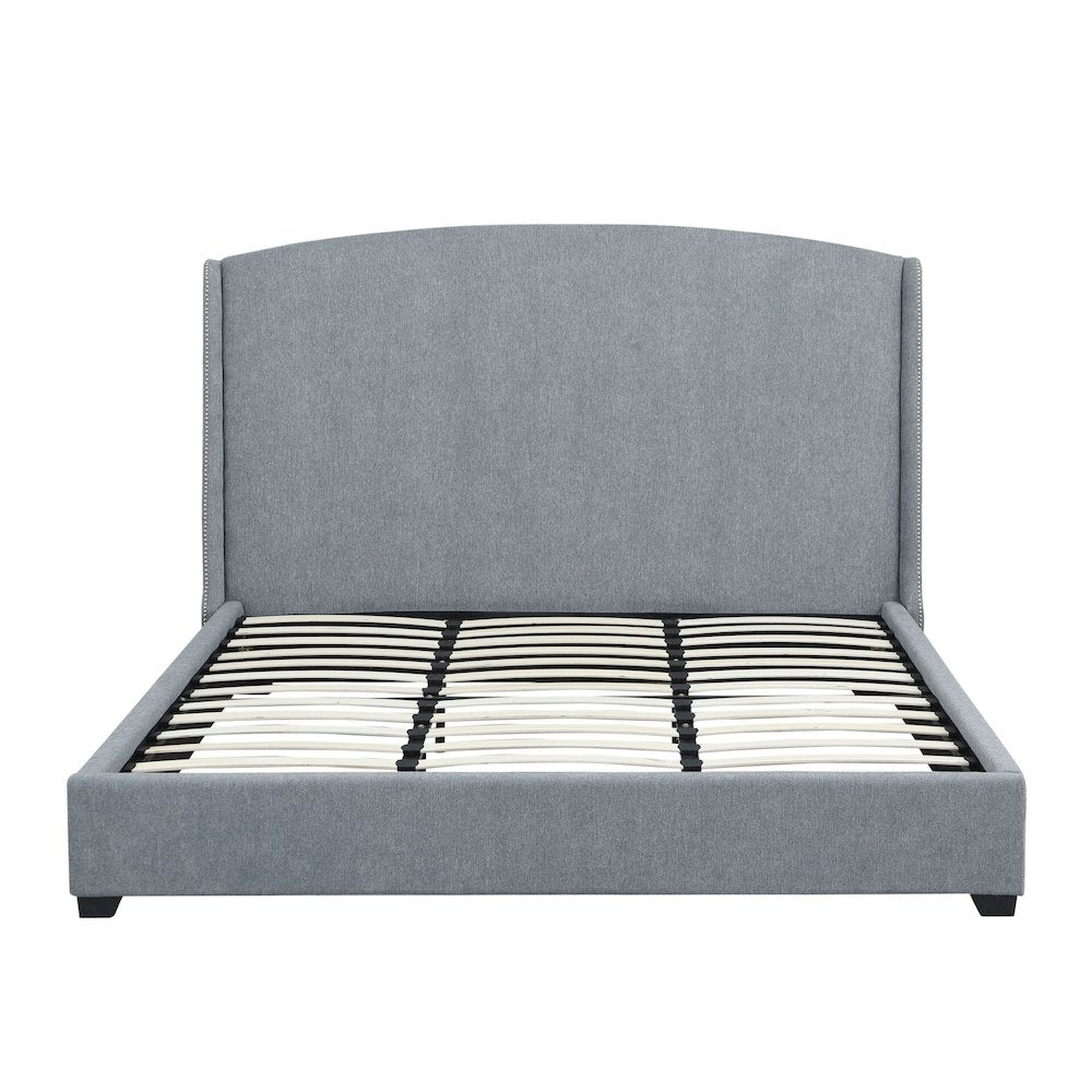 Monterey Upholstered King Bed Frame - Gray
