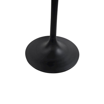 Alden Wood Top 40" Round Dining Table - Fog Gray Top - Black Base