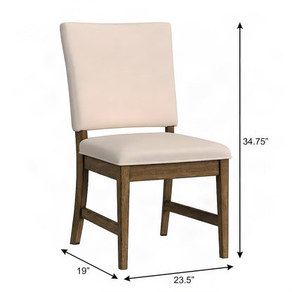 Leucadia Ladderback Side Chair with Upholstered Seat (2 pack), Toasted Java