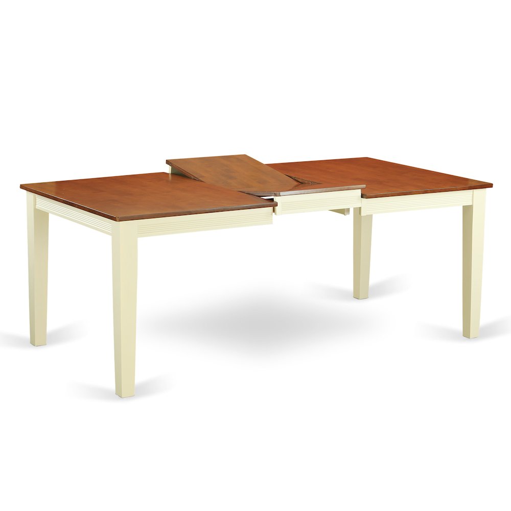 Quincy  Rectangular  Dining  Table  40"x78"  in  Buttermilk  &  Cherry  Finish
