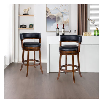 Balen Swivel Bar Stool -Cappuccino Finish