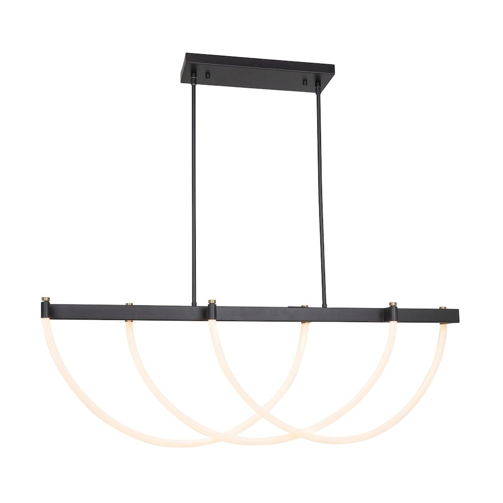 Cascata Collection Island Light Black and Brushed Brass