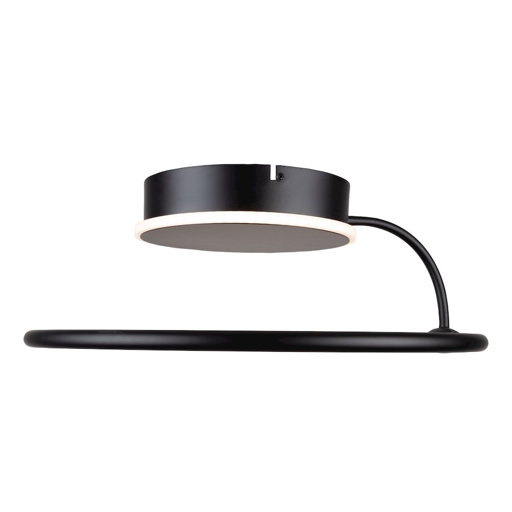 Halo Collection Integrated LED SemiFlush Mount, Black