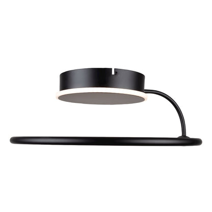 Halo Collection Integrated LED SemiFlush Mount, Black