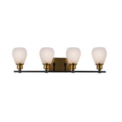 Nelson Collection 4Light Bathroom Brass & Black