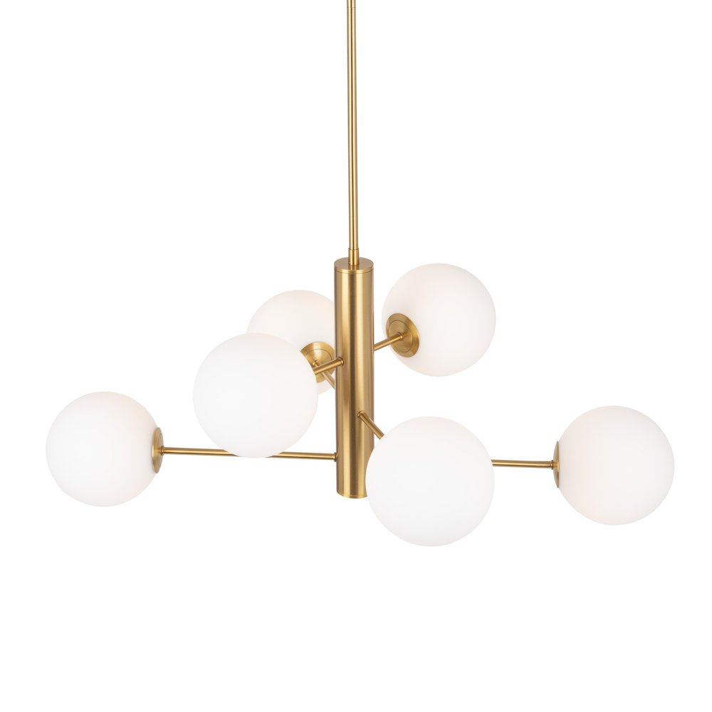 Aurelia Collection 6Light 31" Chandelier Brass