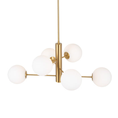 Aurelia Collection 6Light 31" Chandelier Brass