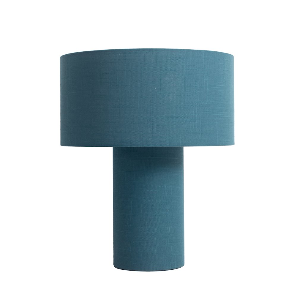 Moonlight Table Lamp -  Pool Blue Linen Shade, Dimmer Switch
