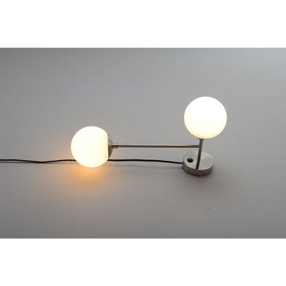 Duo Modern Contemporary Wall Sconce - Satin Nickel, Plug-in