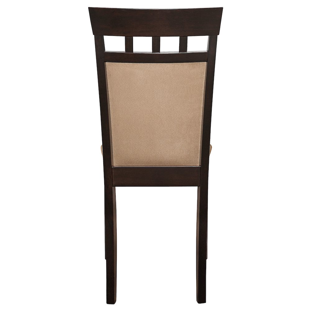 Beige Upholstered Wood Dining Chairs (Set of 2)