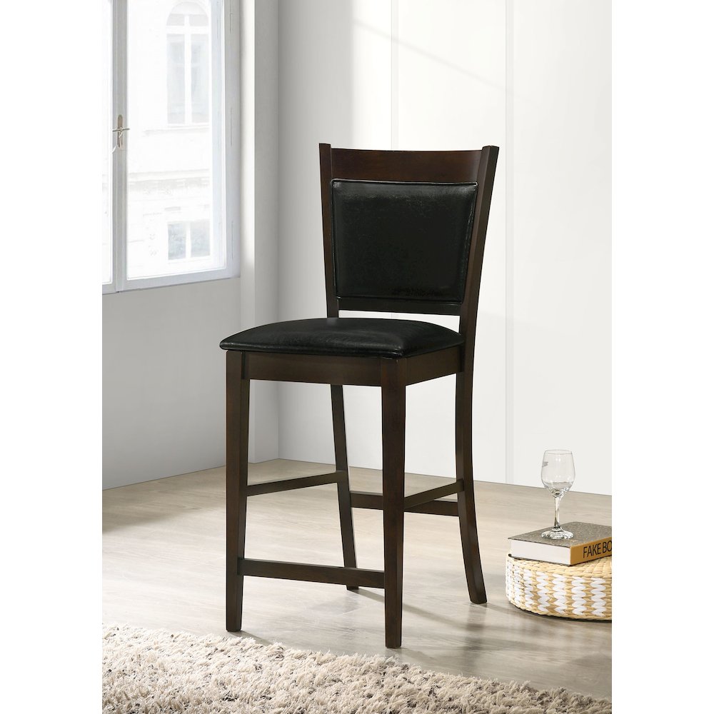 Casual Espresso Counter Height Stools (Set of 2)