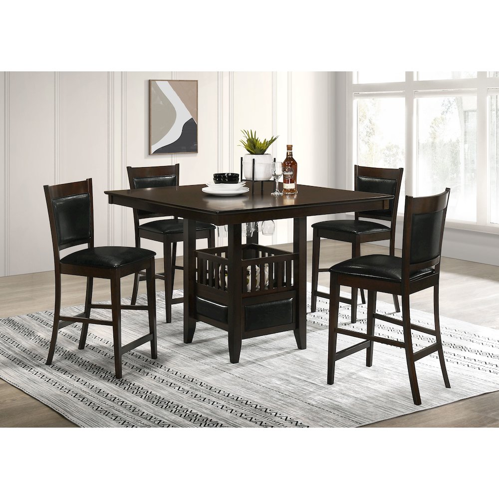 Casual Espresso Counter Height Stools (Set of 2)