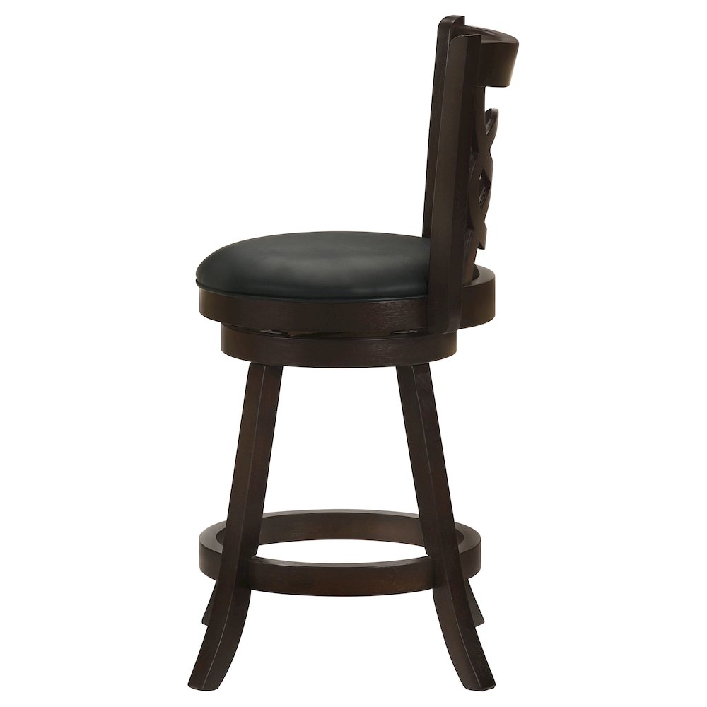 Black Swivel Counter Height Stools (Set of 2)