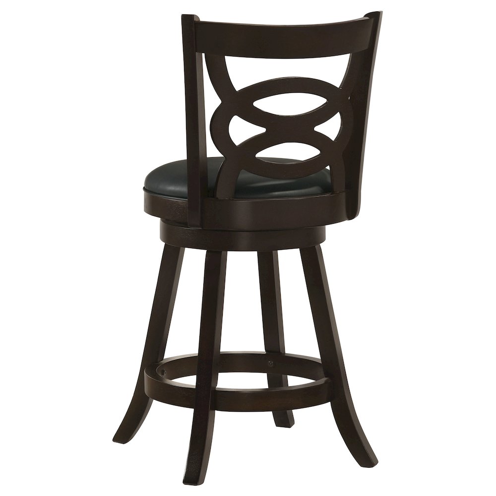 Black Swivel Counter Height Stools (Set of 2)