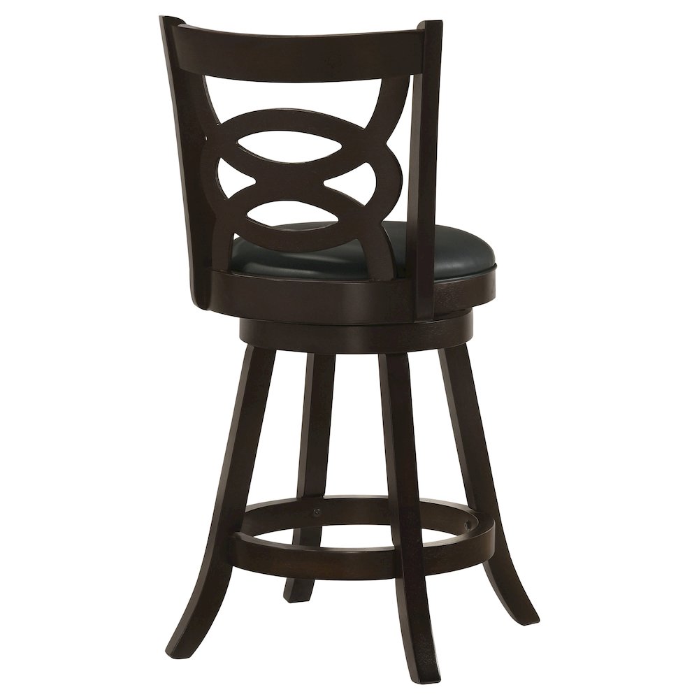 Black Swivel Counter Height Stools (Set of 2)