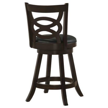 Black Swivel Counter Height Stools (Set of 2)