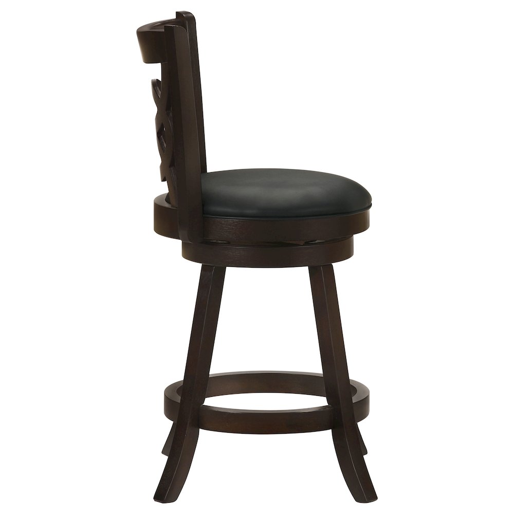 Black Swivel Counter Height Stools (Set of 2)