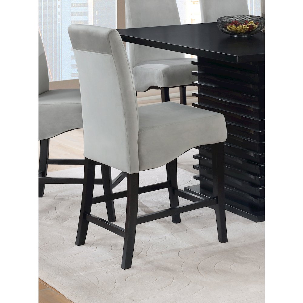 Contemporary Dark Grey Counter Stools (Set of 2)