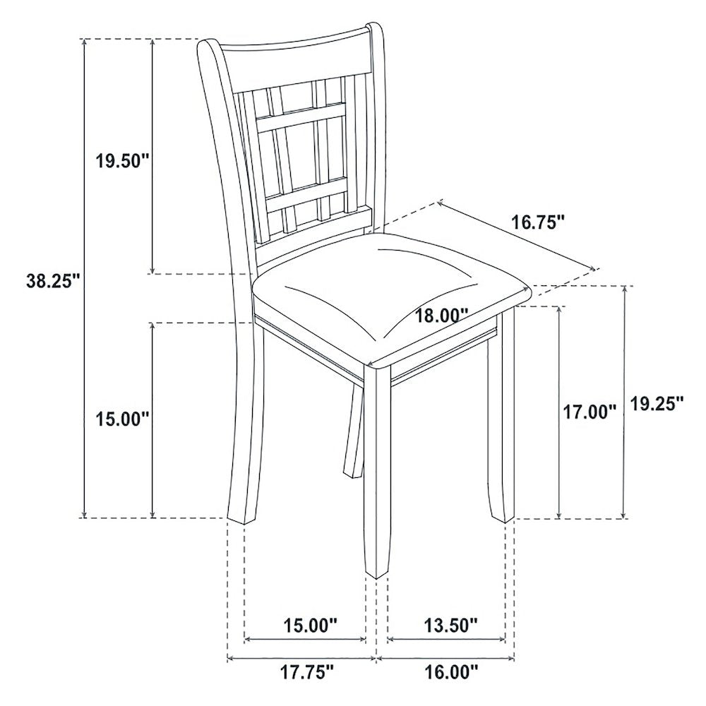 Transitional Faux Leather Dining Chairs (Set of 2)