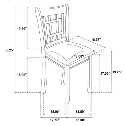 Transitional Faux Leather Dining Chairs (Set of 2)