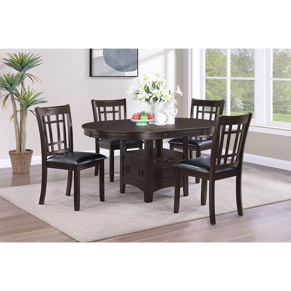 Transitional Faux Leather Dining Chairs (Set of 2)