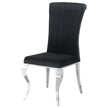 Glam Velvet Chrome Side Chairs (Set of 4)