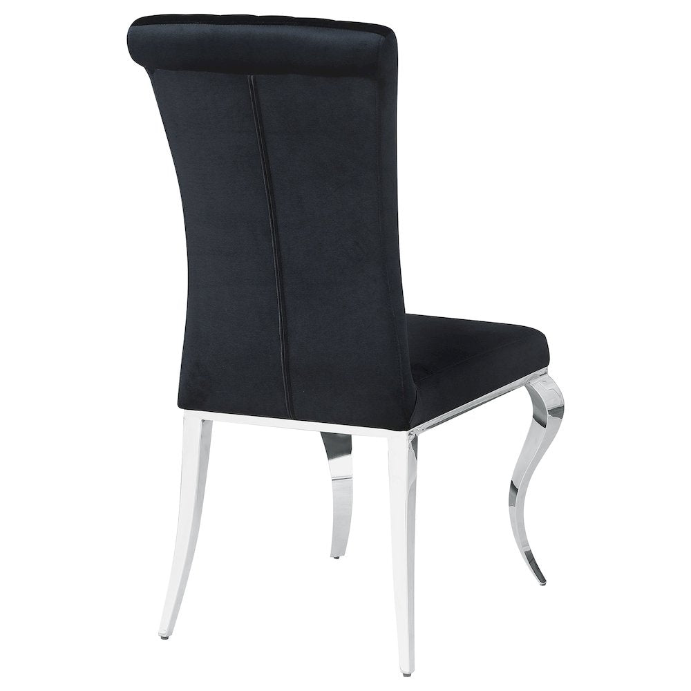 Glam Velvet Chrome Side Chairs (Set of 4)