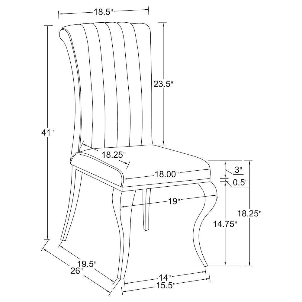Glam Velvet Chrome Side Chairs (Set of 4)