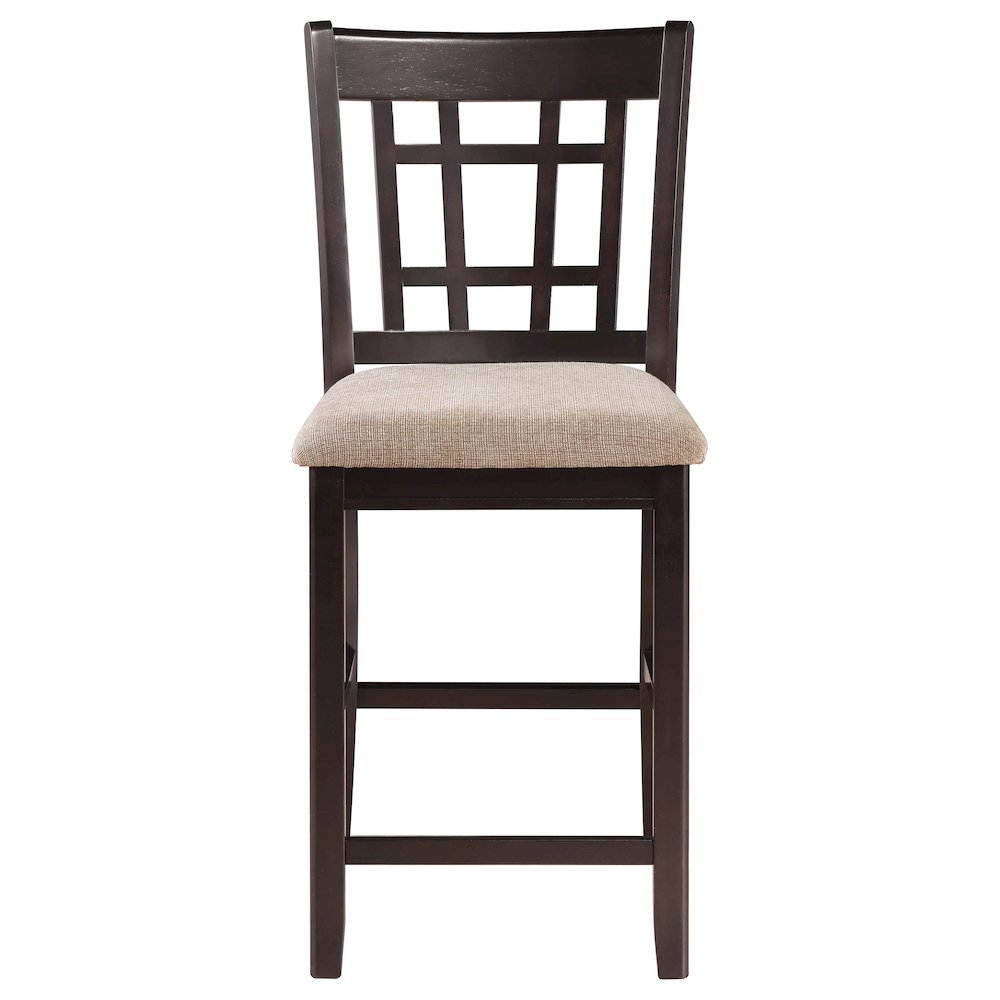 Tan and Espresso Counter Height Stools (Set of 2)