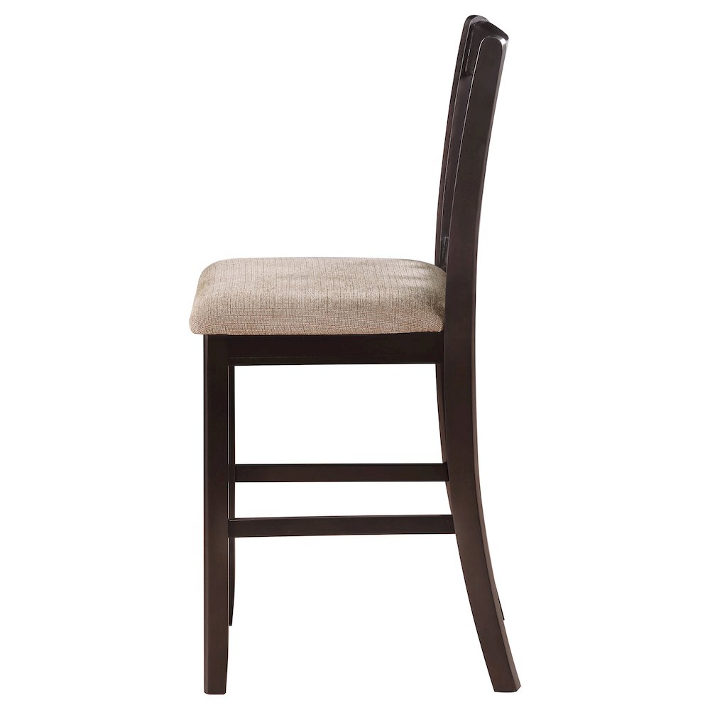 Tan and Espresso Counter Height Stools (Set of 2)