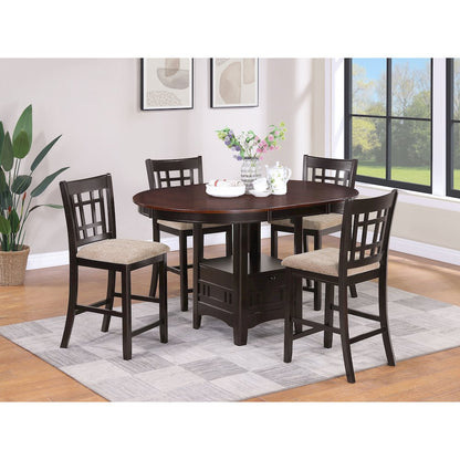 Tan and Espresso Counter Height Stools (Set of 2)