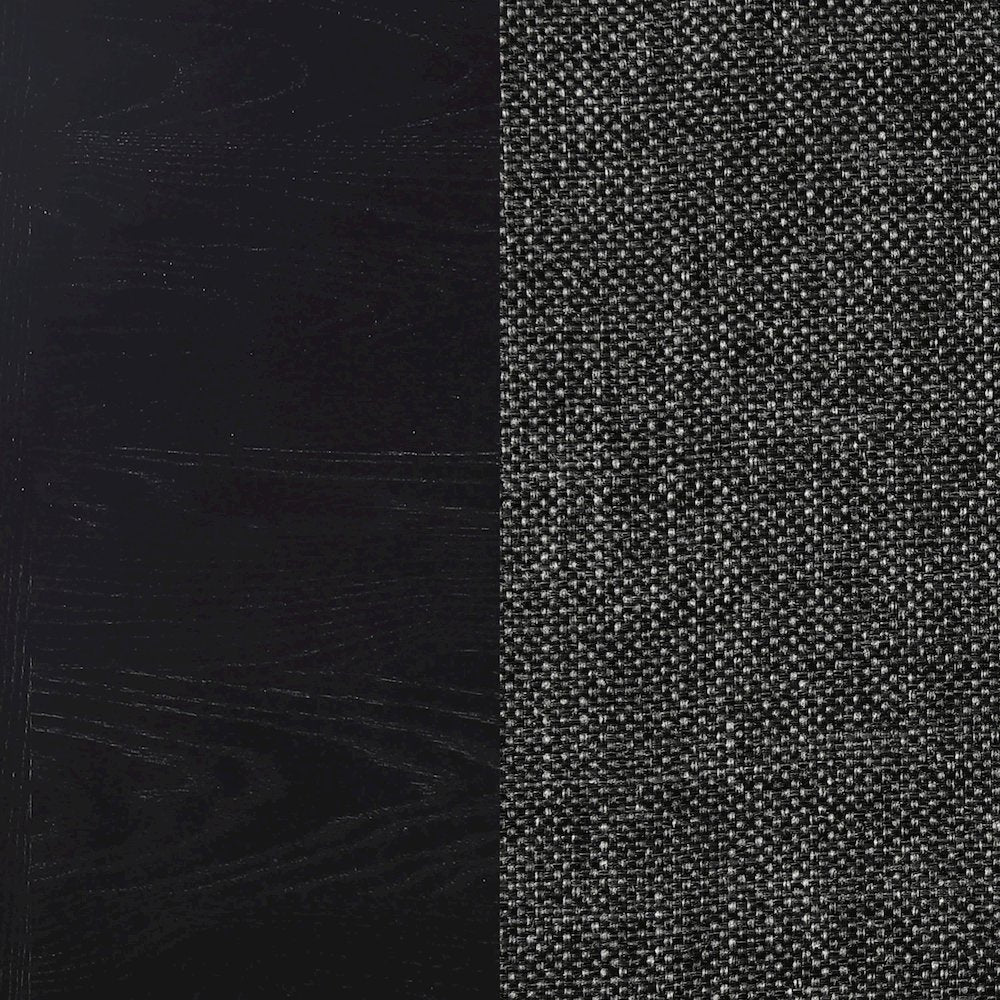 Charcoal Grey and Black Upholstered Arm Chairs (Set of 2)