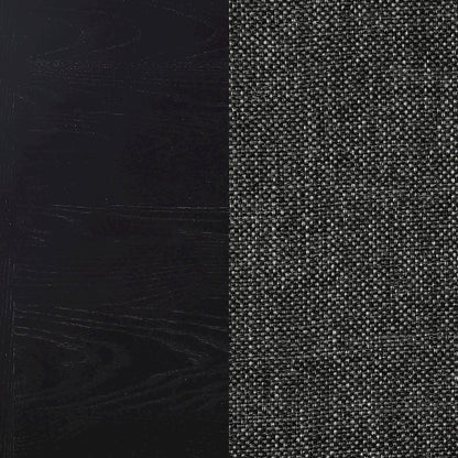 Charcoal Grey and Black Upholstered Arm Chairs (Set of 2)