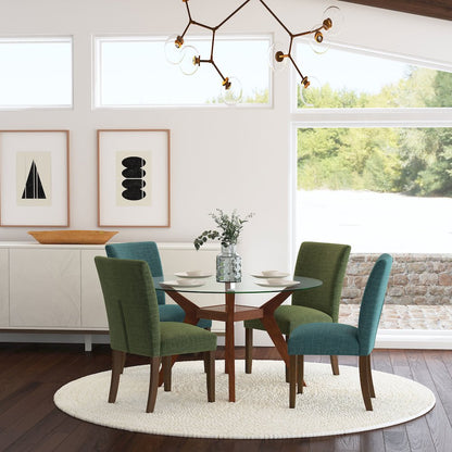 Conifer Green Upholstered Dining Side Chair (Set of 2)
