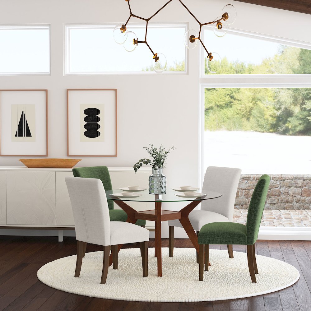 Conifer Beige Upholstered Dining Side Chair (Set of 2)