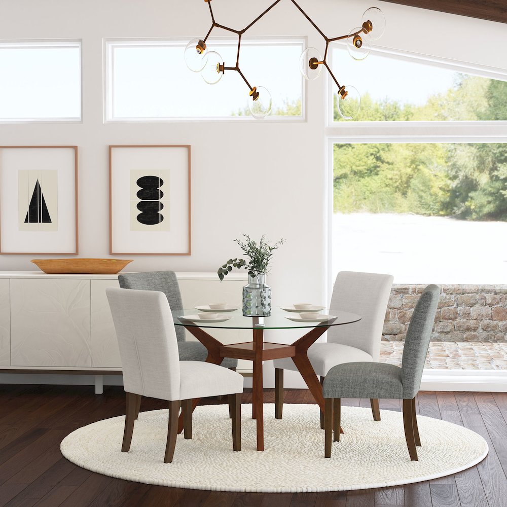 Conifer Beige Upholstered Dining Side Chair (Set of 2)