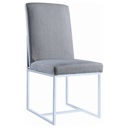Modern Cube Base Dining Chairs (Set of 2)