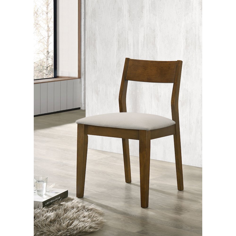 Warren Dark Brown Upholstered Dining Chair (Set of 2)