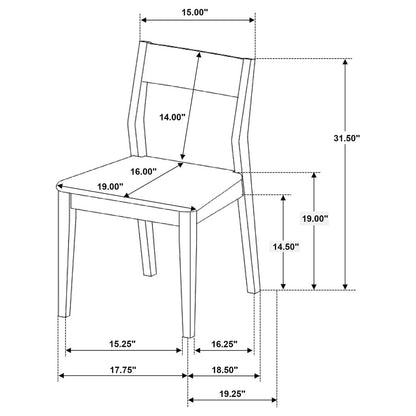 Warren Dark Brown Upholstered Dining Chair (Set of 2)